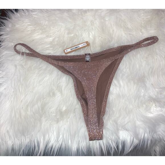 Skims size 3X bikini bottoms thong swim jasper glitter shimmer SW-THG-0112 NWT - Picture 6 of 7